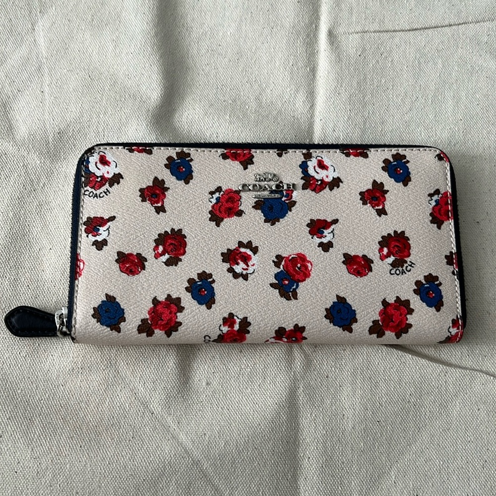 Coach floral wallet